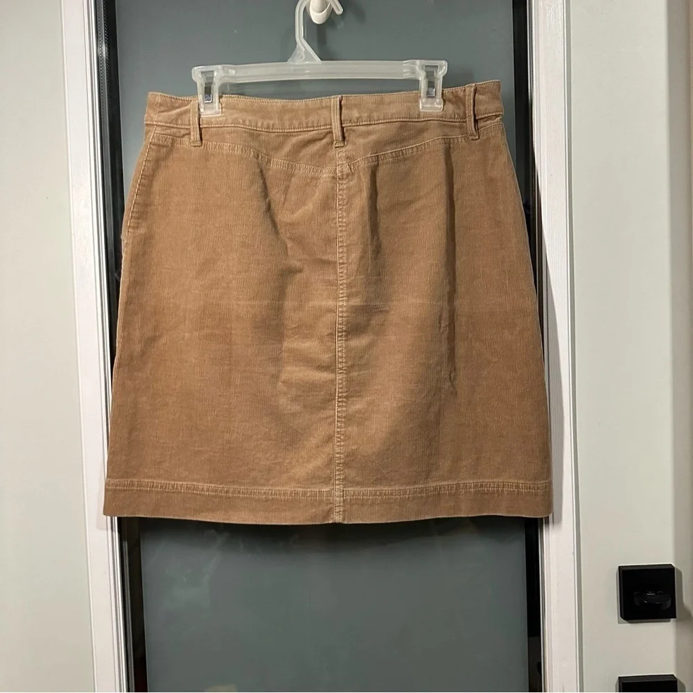 TALBOTS Size 10 Petite A-Line Beige Corduroy Skirt
